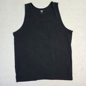 Old Navy Mens XL Black Scoop Neck Tank Top Sleeveless Basic Solid Tee
